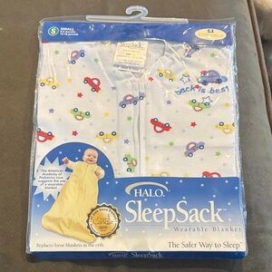 Halo SleepSack  - White with Colorful Cars and Stars
